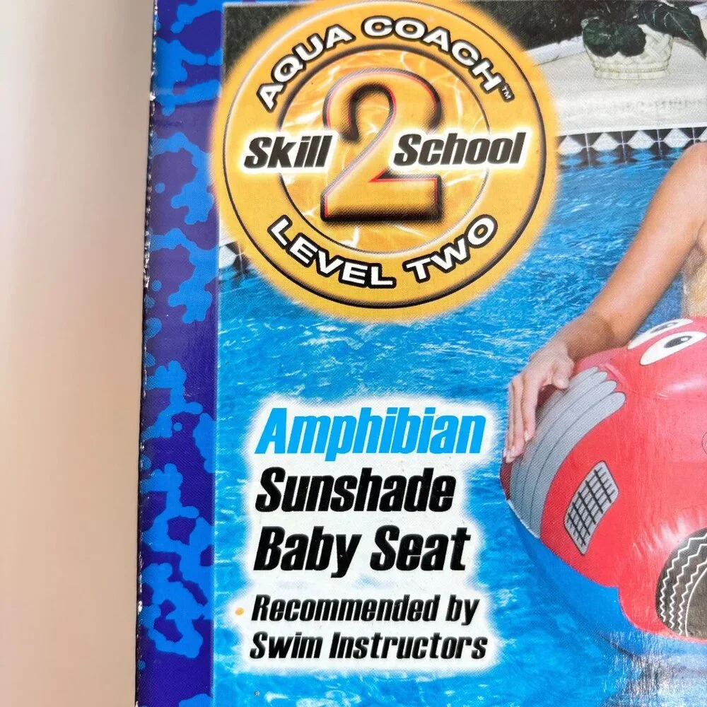 Aqua-Coach Skill School Level 2 Race Car Swim Pool Float Sunshade Baby Seat New
